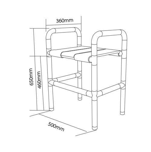 Scaun dus HS-04B, Alb