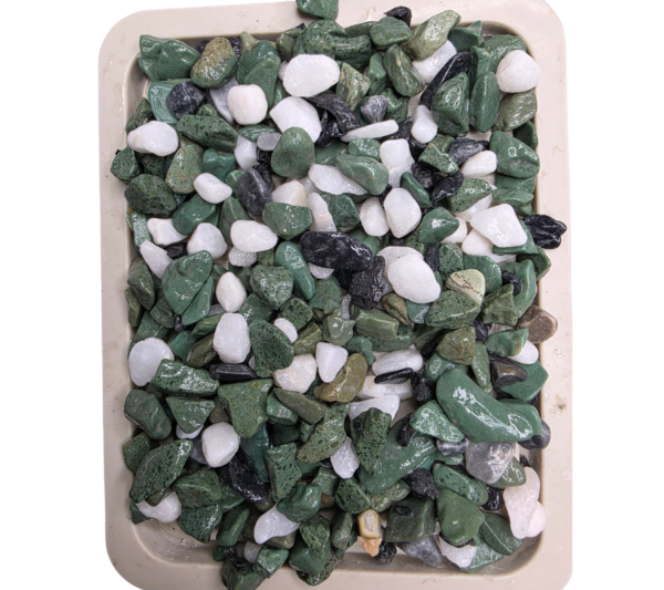 25 Covor de piatra cul Verde Poly+ Alb Poly + Negru Poly (37.75kg)